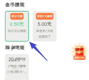 后续提现选项明细