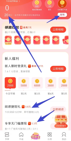 盛读小说2：新老用户看小说拿1元以上 - 线报酷